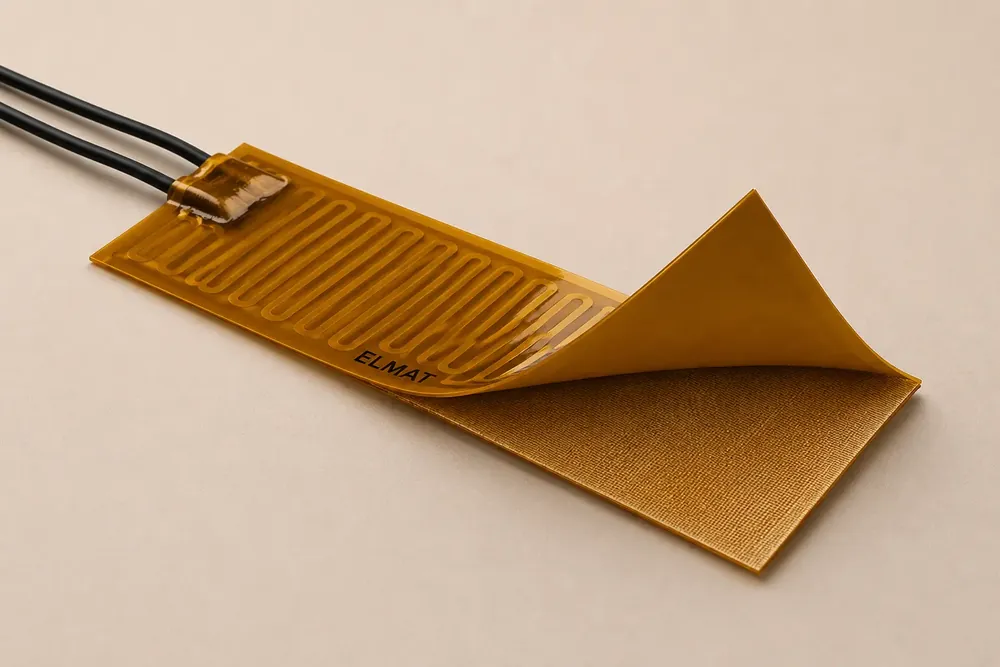 Ultra-flexible adhesive Kapton polyimide heater — Elmat Srl